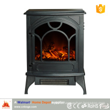 Hot sale cheap wood stove style electric fireplace heater